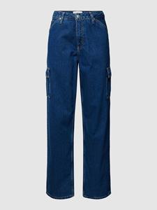 Calvin Klein Jeans Straight fit jeans met cargozakken