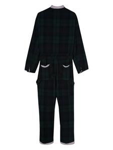 Sacai checked flannel jumpsuit - Groen