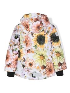Molo Retro Flowers hooded jacket - Grijs