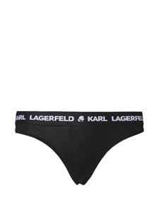 Karl Lagerfeld String met logo tailleband - Zwart