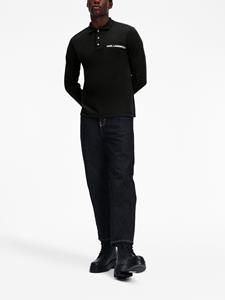 Karl Lagerfeld Piqué poloshirt - Zwart