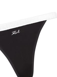 Karl Lagerfeld String met geborduurd logo - Zwart