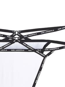 Karl Lagerfeld Slip met logoband - Wit