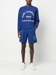 Karl Lagerfeld Shorts met logoprint - Blauw