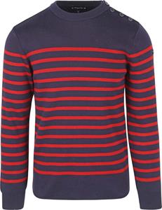 Armor-Lux Groix Pullover Streifen Navy Rot