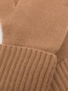 N.Peal Ribgebreide handschoenen - Bruin