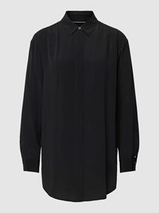 Boss Overhemdblouse in zwart met blinde knoopsluiting, model 'Benika'