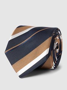 Boss Zijden stropdas met streepmotief
