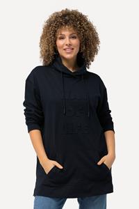 Ulla Popken Sweatshirt Sweatshirt 3D-Prägung Oversized Stehkragen Langarm
