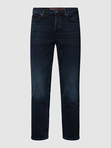 HUGO Slim fit jeans met labeldetails, model ''