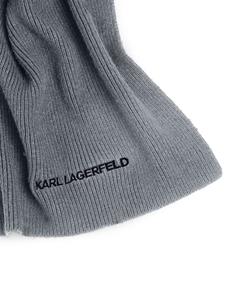 Karl Lagerfeld K/Essential ribgebreide muts - Grijs