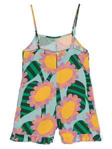 Stella McCartney Kids Romper met bloemenprint - Blauw