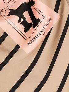 Maison Kitsuné Sjaal met logoprint - Bruin