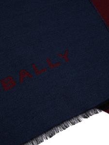 Bally Wollen intarsia sjaal - Blauw