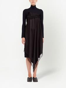 MM6 Maison Margiela Midi-jurk met V-hals - Zwart