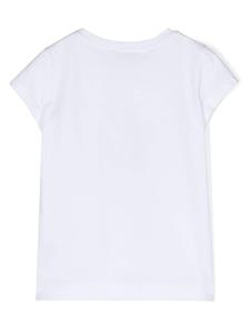 Monnalisa T-shirt met tekst en ronde hals - Wit