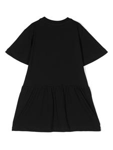 Moschino Kids Jersey jurk met tekst - Zwart
