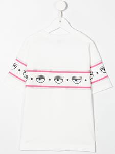 Chiara Ferragni Kids T-shirt met logoprint - 0001 WHITE