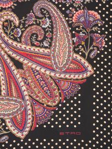 ETRO Zijden sjaal met paisley-print - Zwart
