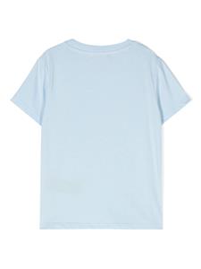 Balmain Kids T-shirt met holografisch logo - Blauw