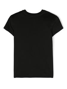 Balmain Kids T-shirt met logo van stras - Zwart