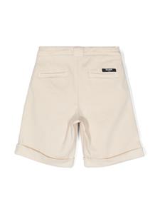 Balmain Kids Geplooide twill shorts - Beige