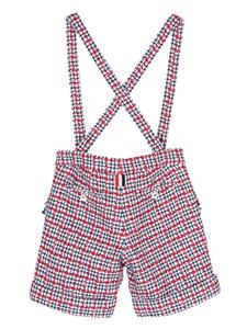 Thom Browne Kids Shorts met pied-de-poule print - Wit