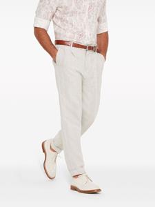 Brunello Cucinelli Cropped broek met toelopende pijpen - Wit