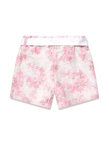 Guess kids Shorts met bloemenkant - Roze