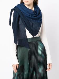 Agnona Sjaal met textuur - Blauw