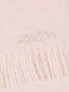 ISABEL MARANT Sjaal met geborduurd logo - Roze