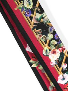 Dolce & Gabbana Zijden hoofdsjaal met bloemenprint - Zwart