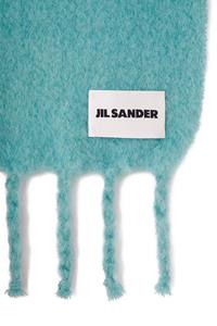 Jil Sander Geborstelde sjaal met geborstelde afwerking - Blauw