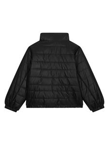 Dolce & Gabbana Kids logo-patch padded jacket - Zwart