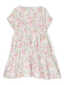 Il Gufo Katoenen jurk met bloemenprint - Wit