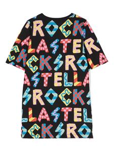 Stella McCartney Kids T-shirtjurk met logoprint - Zwart