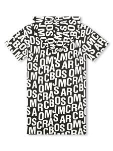Marc Jacobs Kids Jurk van katoenblend met logoprint - Zwart