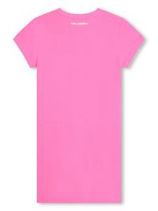 Karl Lagerfeld Kids K-Ikonik jersey mini-jurk - Roze