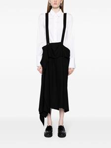 Yohji Yamamoto suspender maxi skirt - Zwart