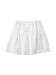 Familiar Flared broderie anglaise rok - Wit