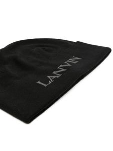 Lanvin Muts met geborduurd logo - Zwart