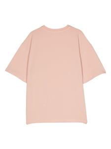 Elisabetta Franchi La Mia Bambina T-shirt met logo-applicatie - Roze