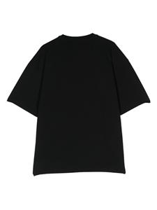 Elisabetta Franchi La Mia Bambina T-shirt met geborduurd logo - Zwart