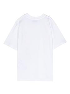 Moschino Kids Katoenen T-shirt met teddybeerprint - Wit