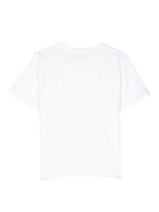 Moschino Kids Katoenen T-shirt met logo - Wit