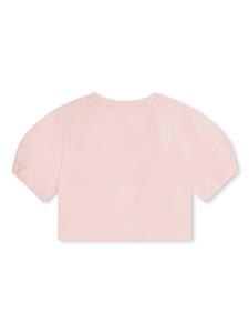 Kenzo Kids Katoenen T-shirt met logopatch - Roze