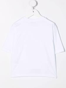 MSGM Kids T-shirt met pailletten logo - Wit