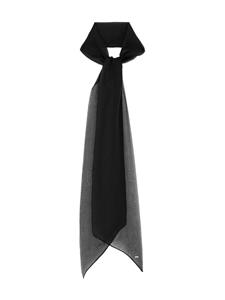 Saint Laurent Zijden sjaal met logoplakkaat - BLACK