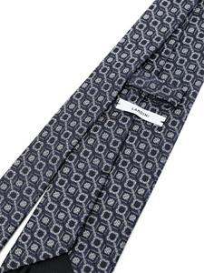 Lardini Zijden stropdas met jacquard - Blauw