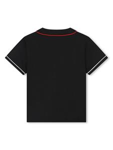 HUGO KIDS Katoenen shirt met logoprint - Zwart